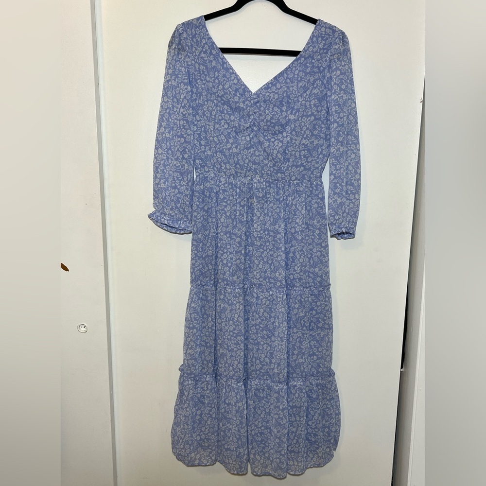 Sincerely Jules Floral Blue Dress